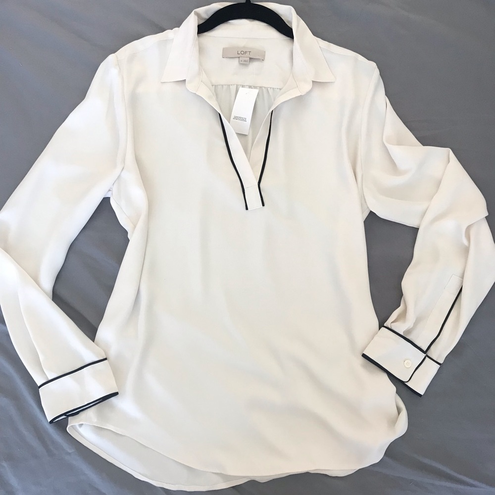 LOFT Ivory Blouse.